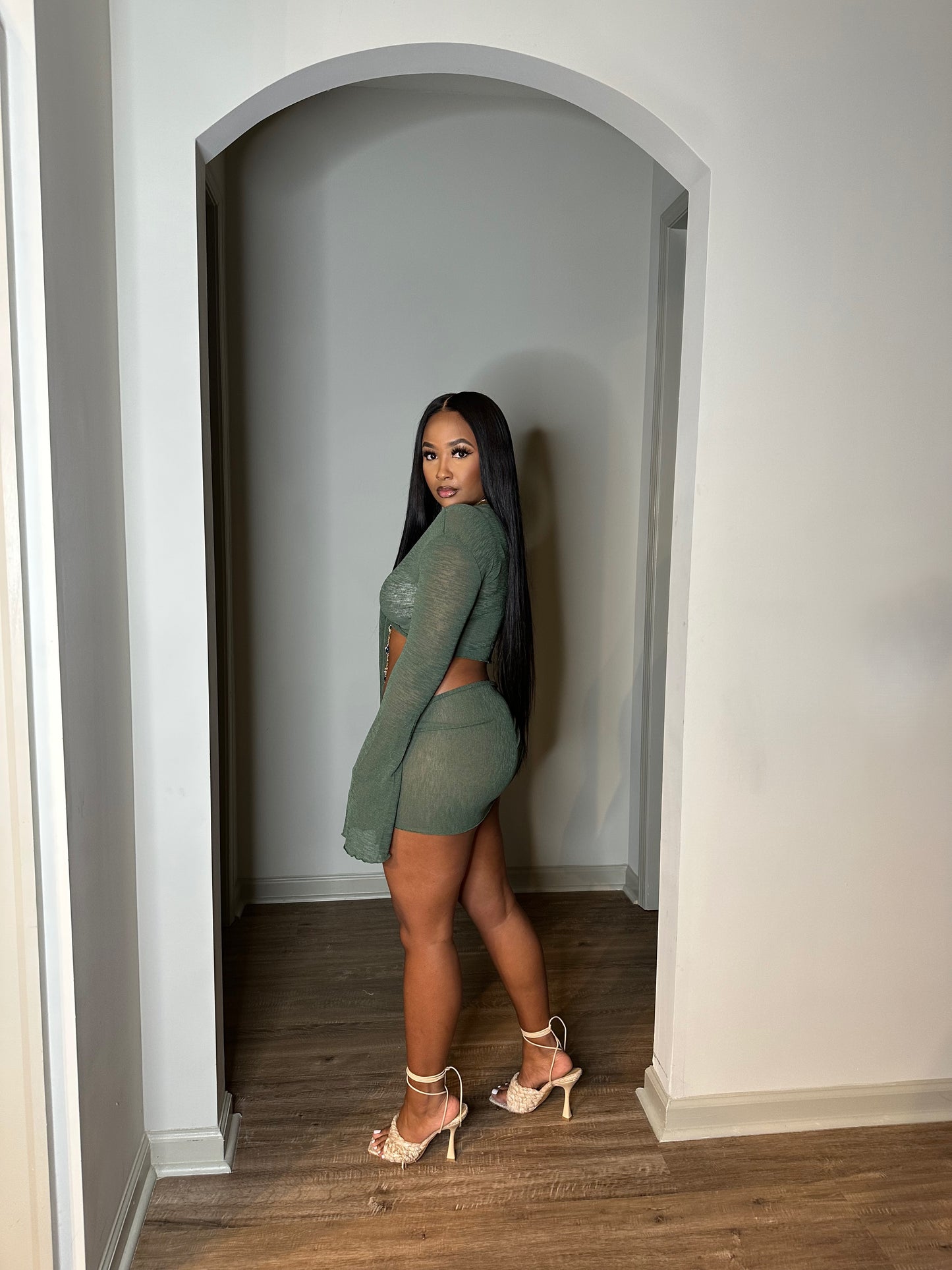 Greek Goddess (olive green)